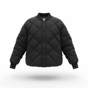 VTG Cabela’s Men’s Goose Down Quilted Puffer Bomber Coat 5XL Black